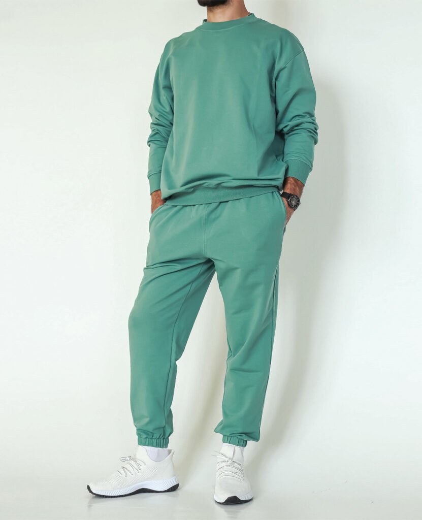 green classic men's fleece joggers