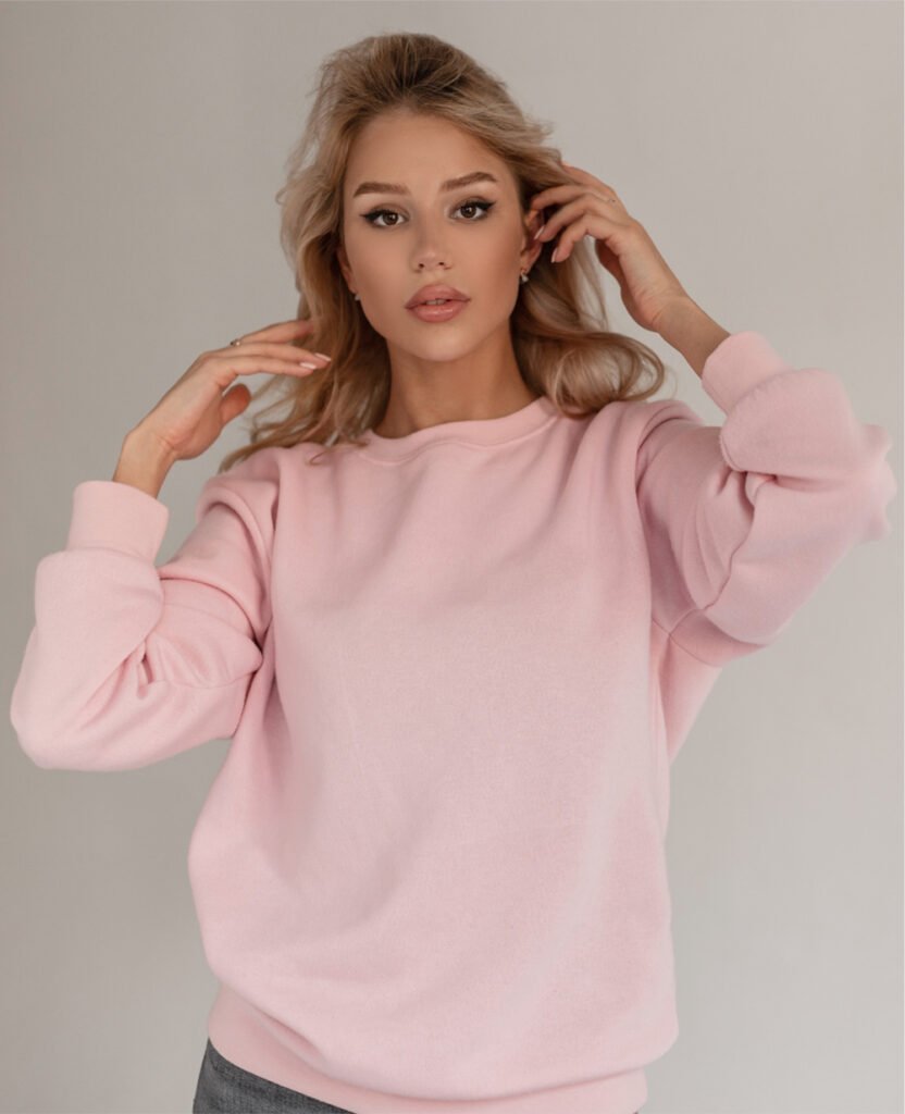 classic pure organic cotton sweatshirt for women