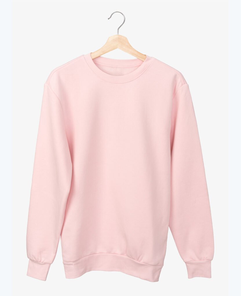 pink classic french terry sweatshirt