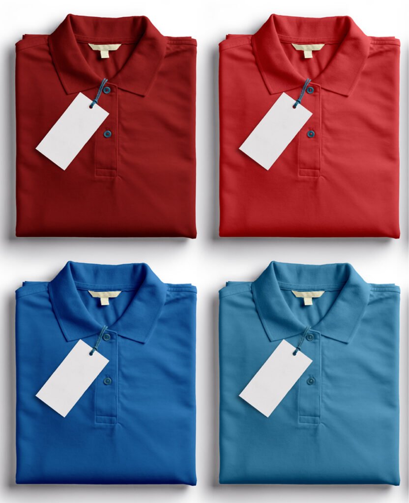 multicoloured men's classic cotton polo t-shirts