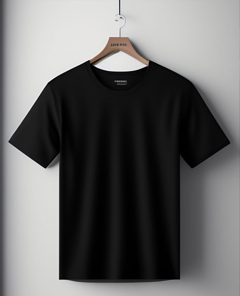 black classic recycled cotton t-shirt