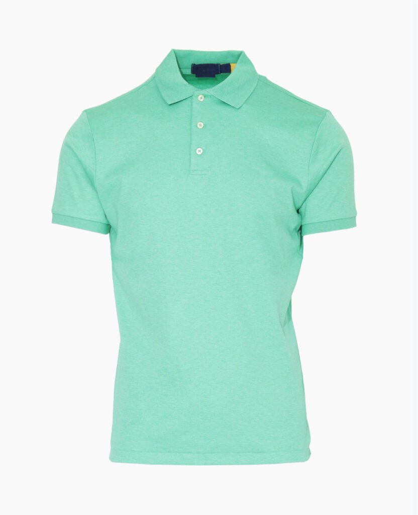 sea green men's cotton polo t-shirt