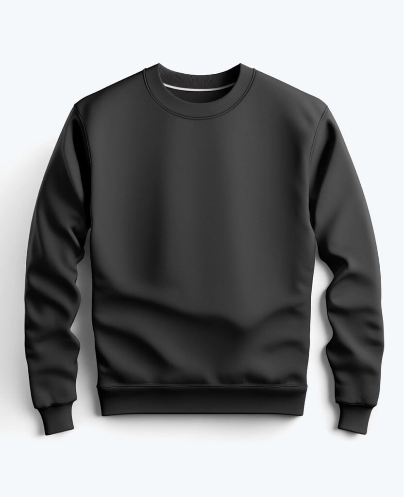 black classic fleece cotton sweatshirt