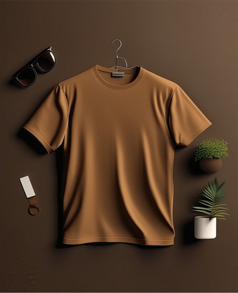 brown classic heavy weight recycled cotton t-shirt